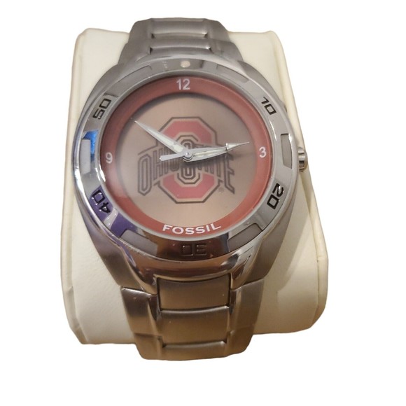 Fossil Kaleido Buckeyes Watch Stainless Steel LI-2318 Ohio State Collector - Picture 1 of 11